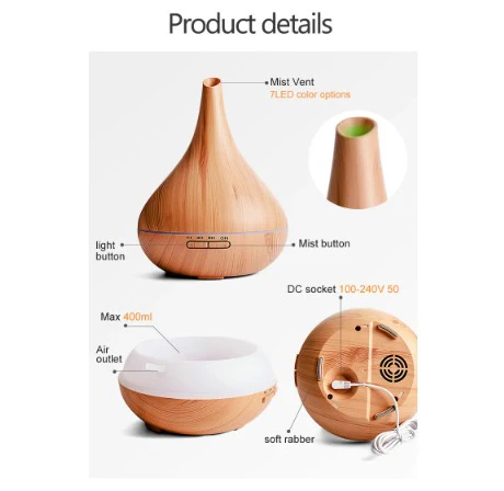Aroma Difusor Ultrasonico 500ml- Disfruta la vida - Image 2