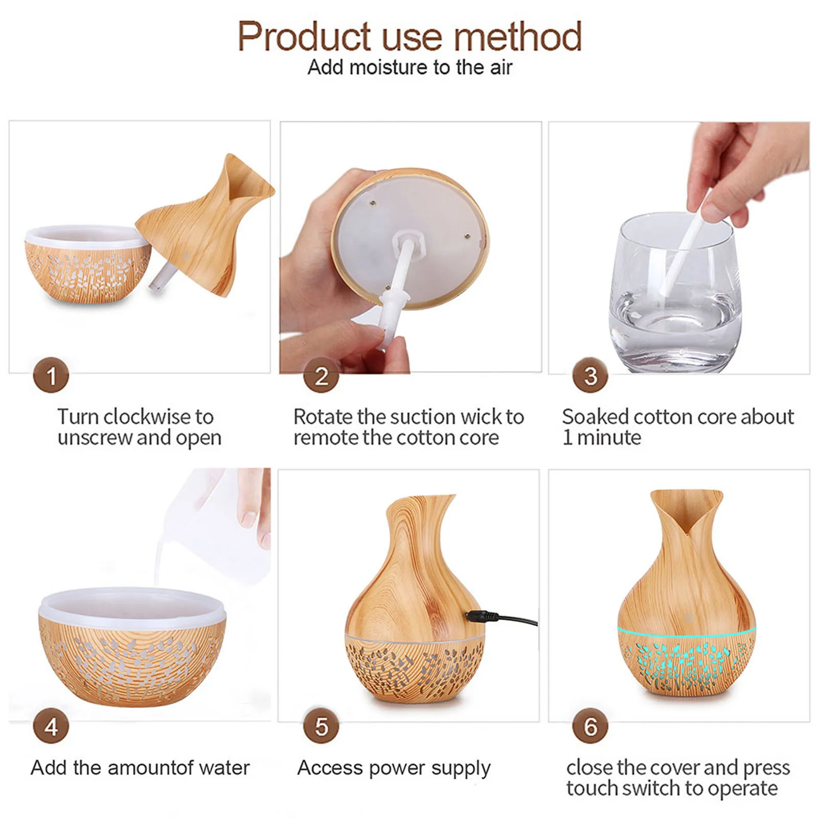 Aroma Mini-Humidificador USB 300ml - AJ21001 - Image 2