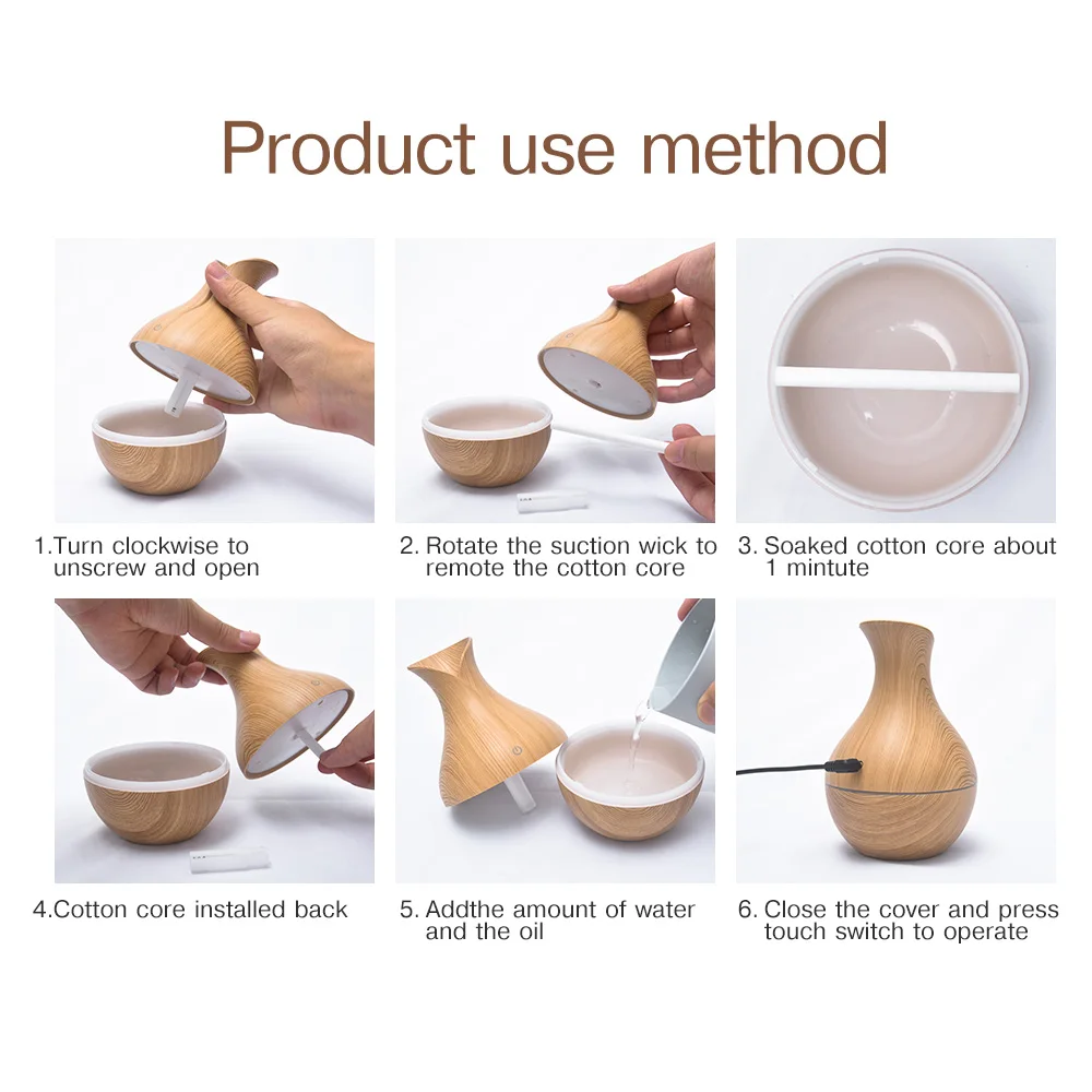 Aroma Mini-Humidificador USB 300ml - AJ21001 - Image 4