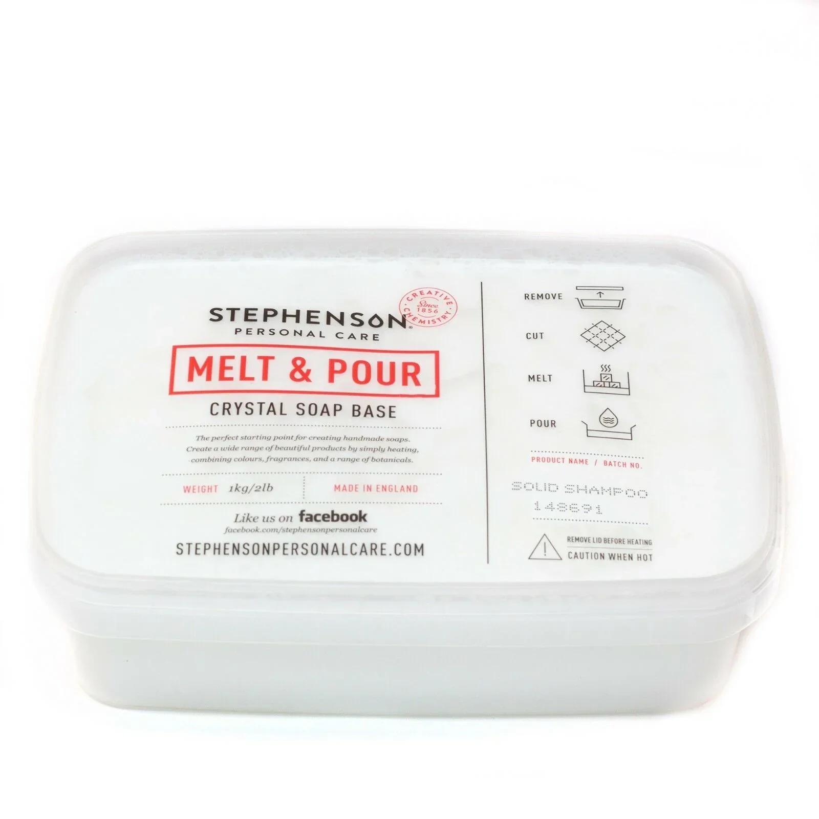 Base Jabon Glicerina Cristal SHAMPOO SOLIDO Blanco - Stephenson - Image 7