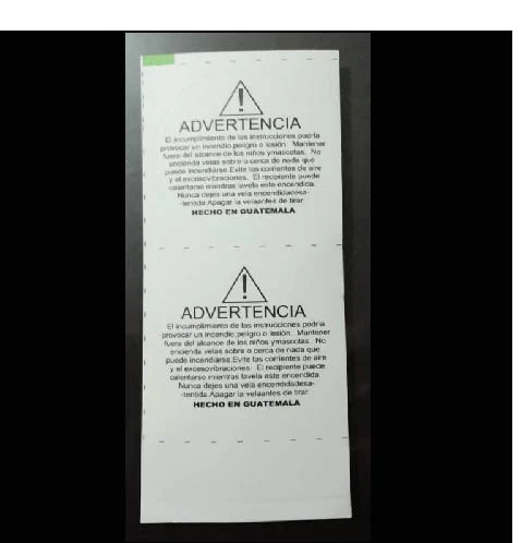 Etiqueta de Advertencia 25pk - 3.5cms
