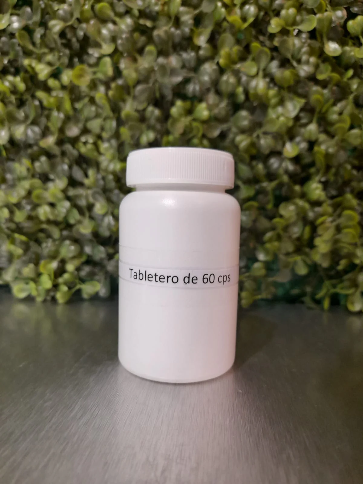 Frasco Pastillero PE-MK  Blanco con tapa - 60 capsulas