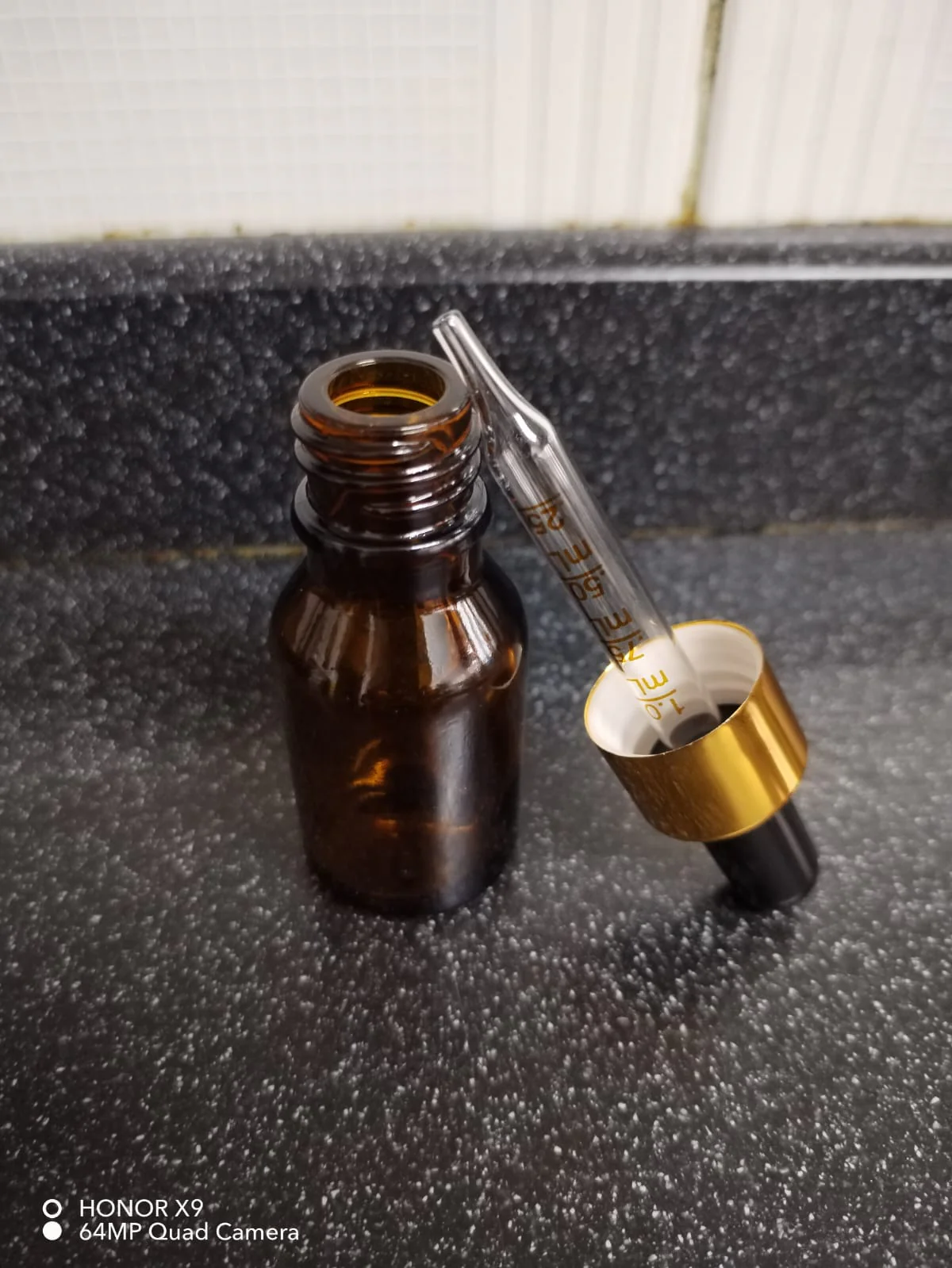 Gotero Vidrio Amber c/pipeta vidrio T/gold,Plata - 15ml - Image 2