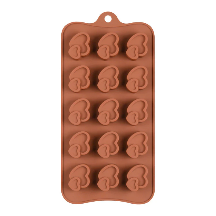 Molde Chocolate Doble Corazon No.16