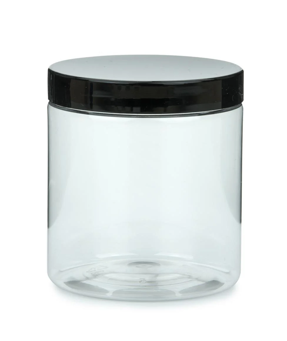 Tarro Plastico T/negra, Blanca - 20oz