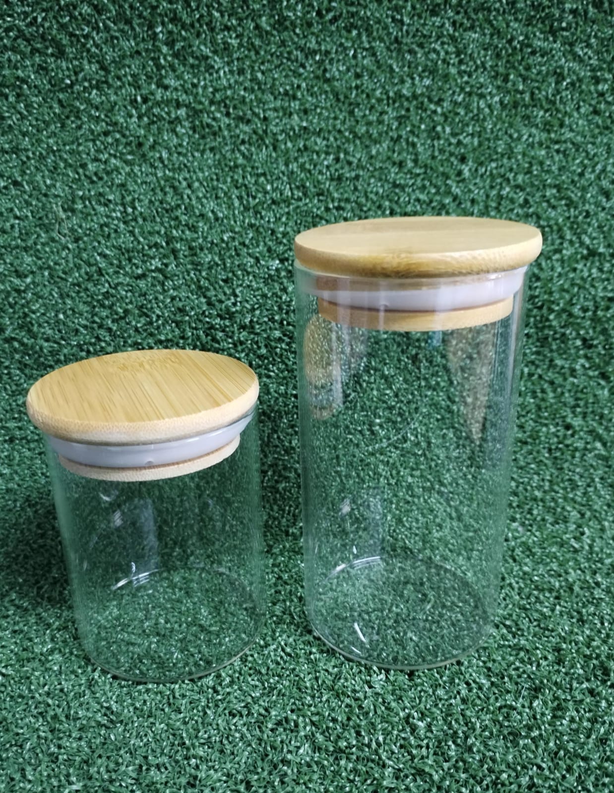 Vaso Vidrio - Clear c/Tapa Madera 6cmx12cm - 350ml - Image 4
