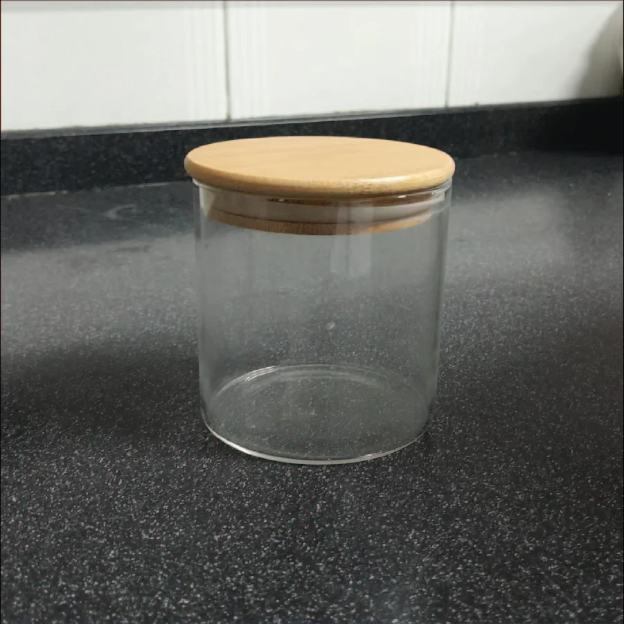 Vaso Vidrio - Clear c/Tapa Madera 6cmx8cm - 220ml - Image 6